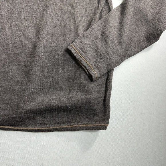 Joseph & Lyman Italian Merino‎ Wool Brown Long Sleeve Sweater Mens Size Large - Picture 3 of 8